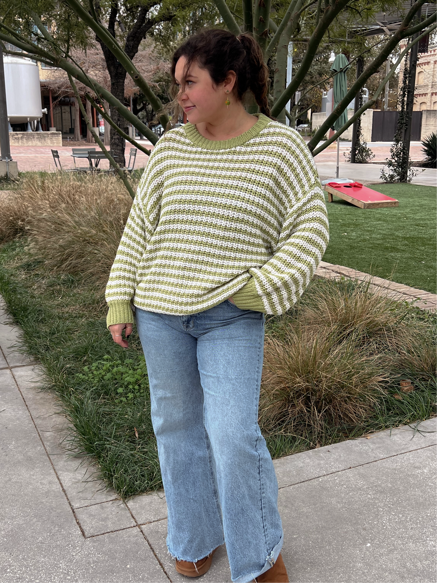 Portland Green Crewneck Sweater