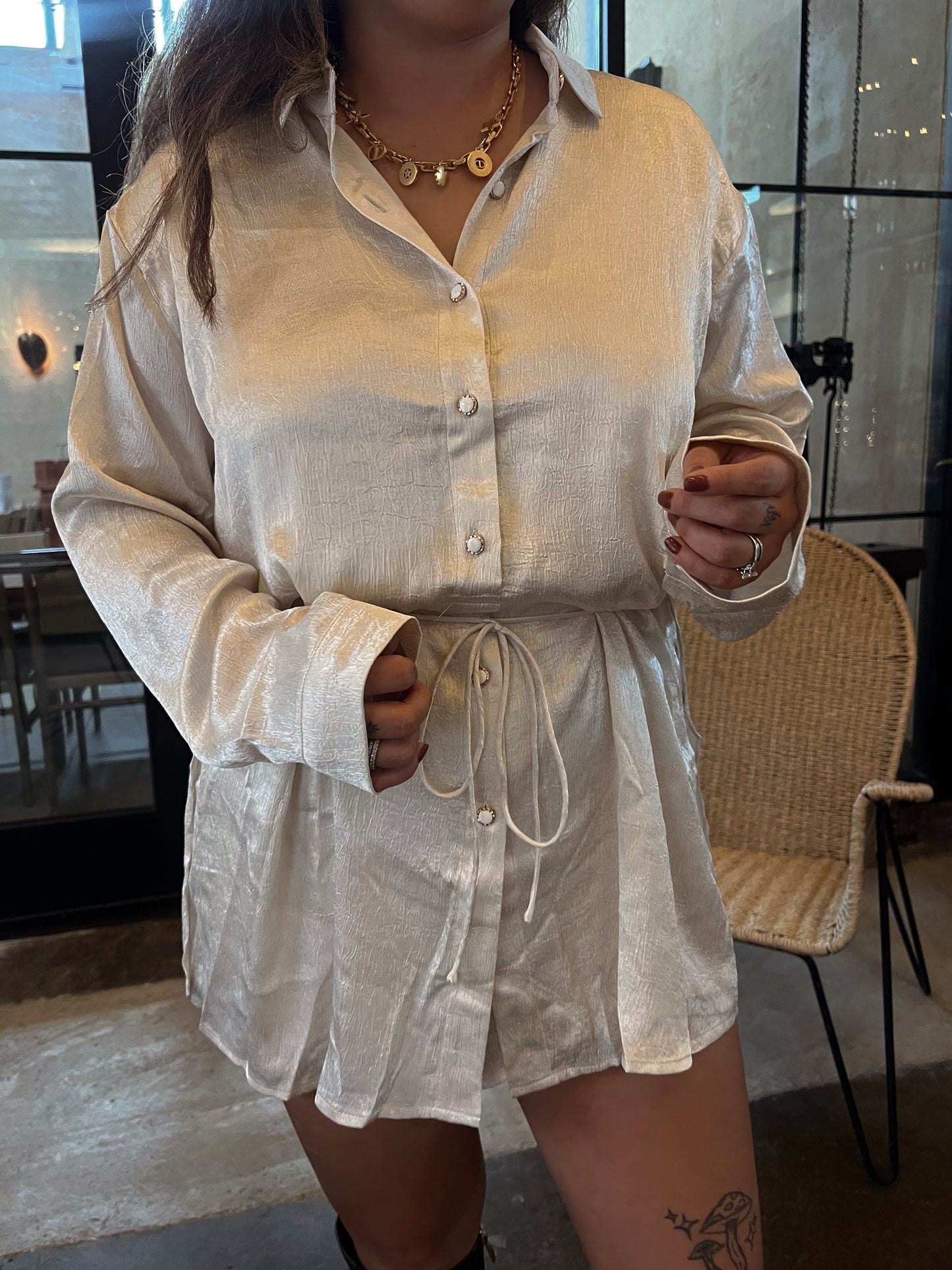Frosted Shirt Romper