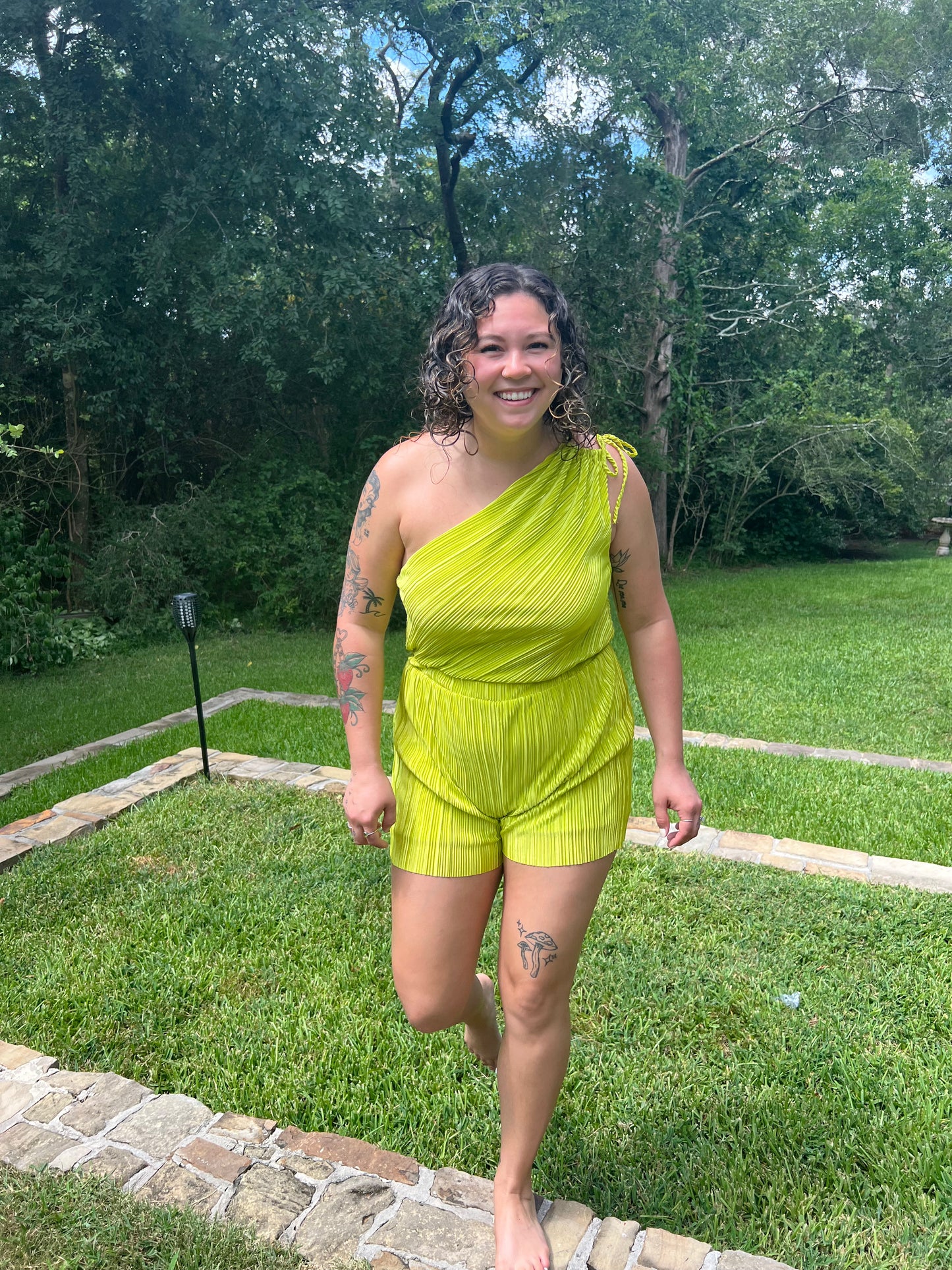 Chartreuse Romper