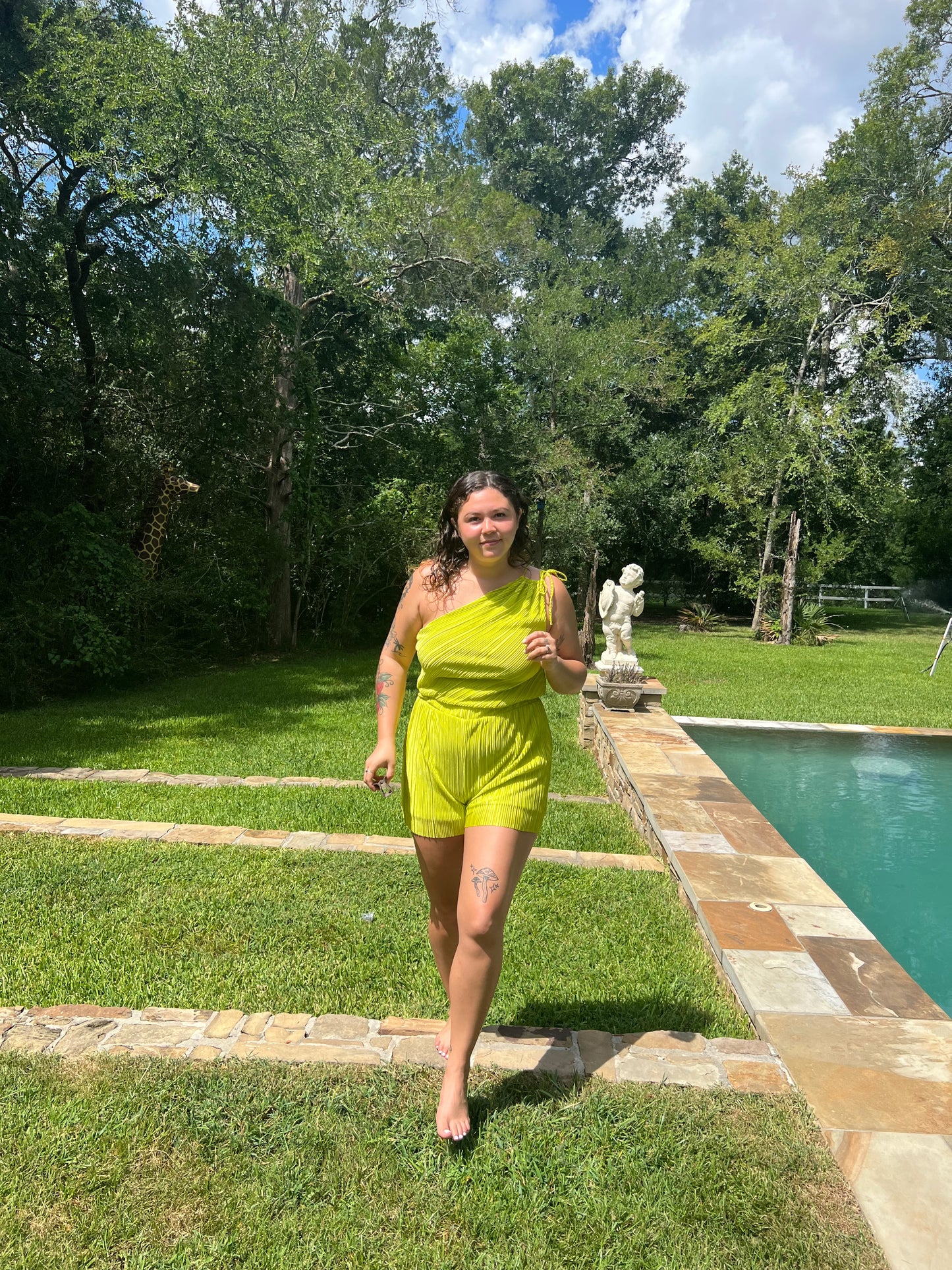 Chartreuse Romper