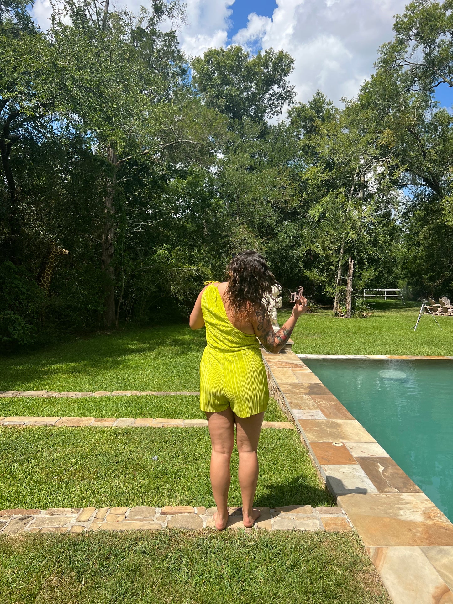 Chartreuse Romper